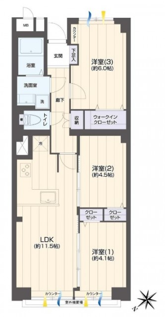 グリーンヒル新宿　間取り図