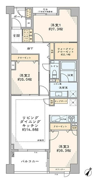 アルス代々木参宮橋コートアデリオン　間取り図
