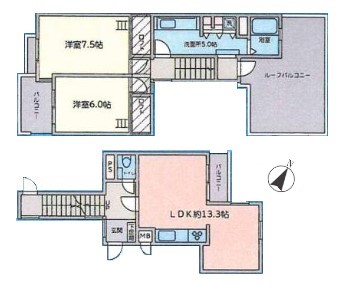 カルム桜新町パティオ 間取り図 カルム桜新町パティオ 間取り図