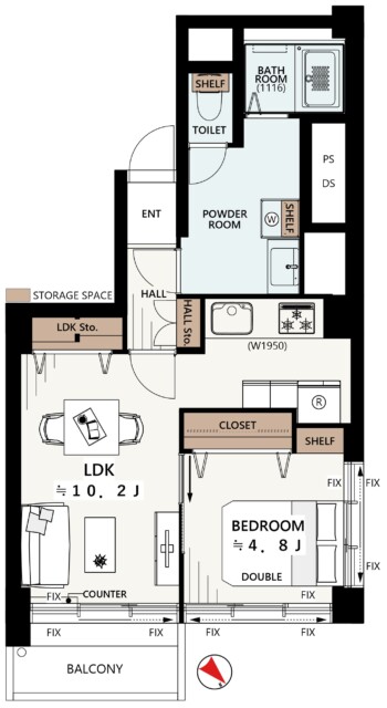日生住宅目黒マンシヨン　間取り図