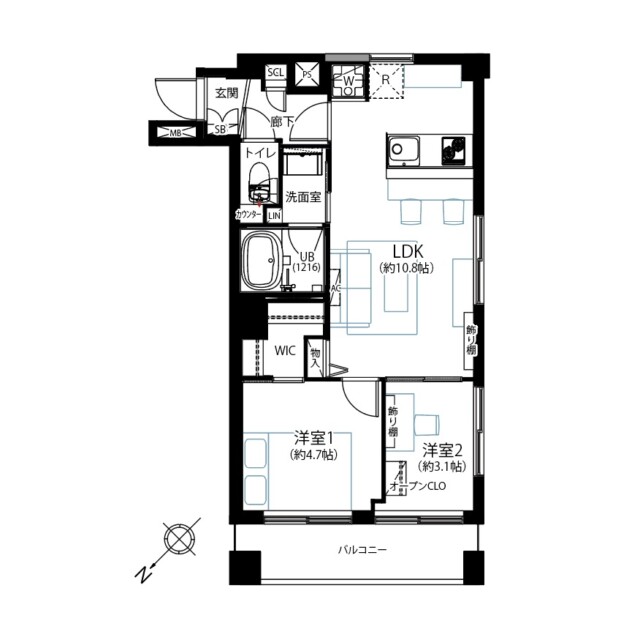 宏和マンション池袋　間取り図