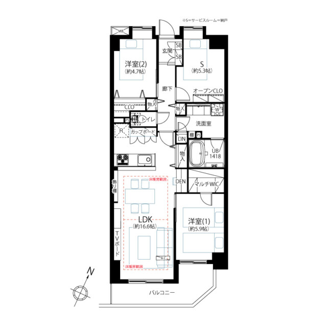 サンクレイドル・レヴィール池袋　間取り図
