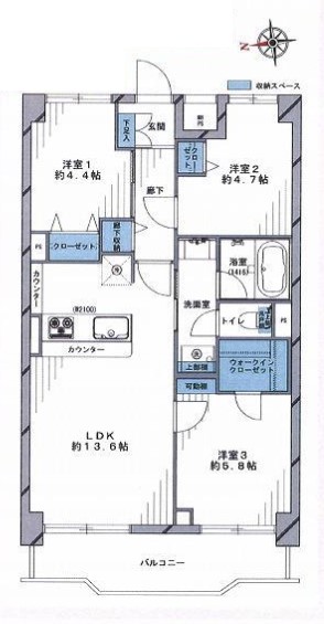 エクセル東陽町　間取り図
