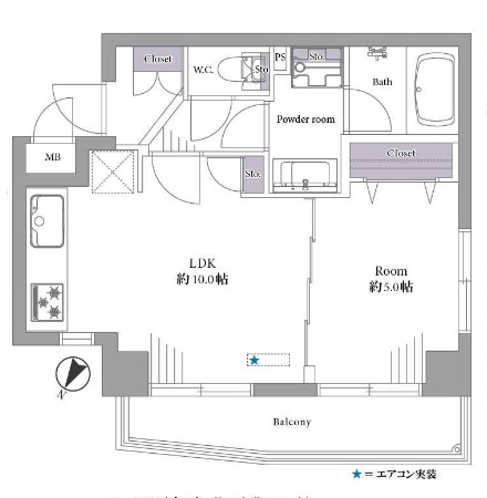 マイキャッスル中目黒Ⅱ　間取り図