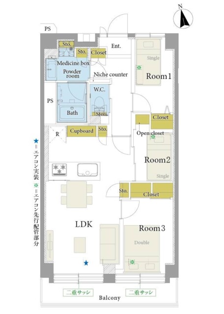 田町スカイハイツ　間取り図