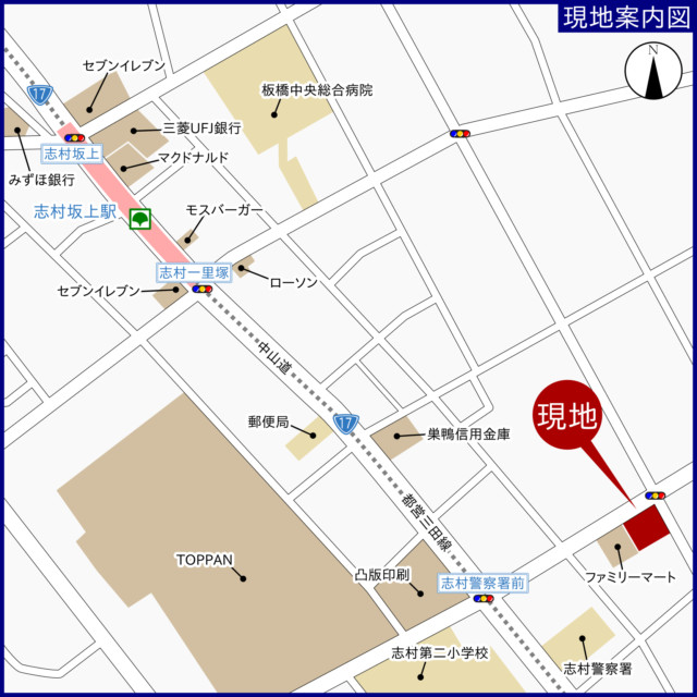 小豆沢パークホームズ周辺地図