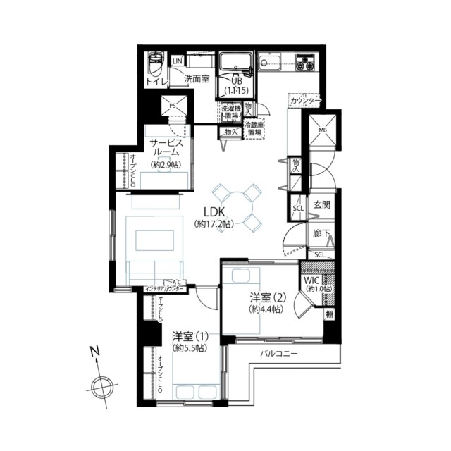 トーエイ高井戸　間取り図