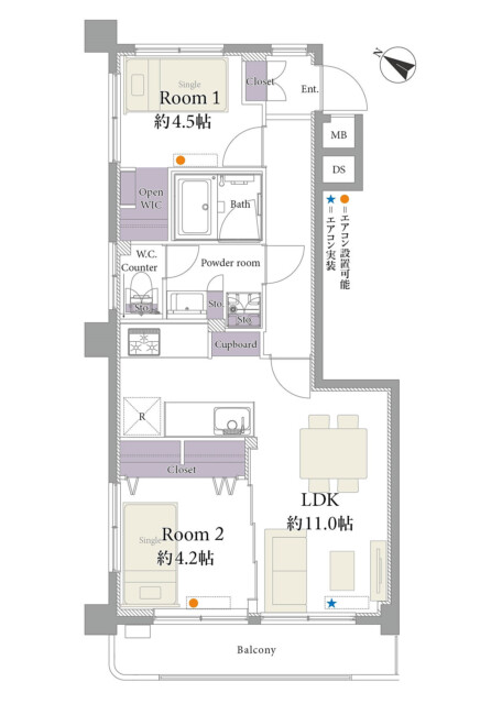 マンション都立大　間取り図