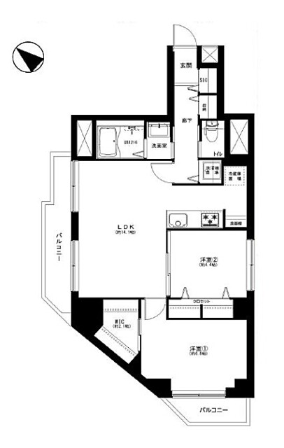 初穂マンションひがし京橋　間取り図