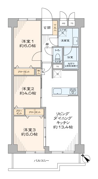 豊洲ハイツ　間取り図