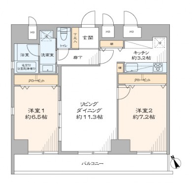 ネオアージュ八丁堀　間取り図