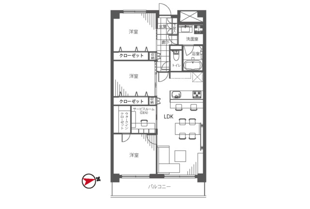 三田ナショナルコート　間取り図