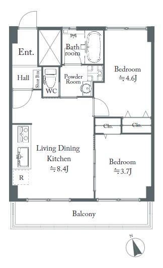 ハイライフ用賀　間取り図