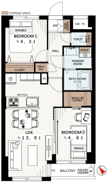 ライオンズマンション上野毛第3 間取り図 ライオンズマンション上野毛第3 間取り図
