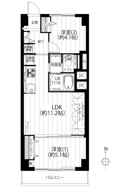 ニューハイム池上　間取り図