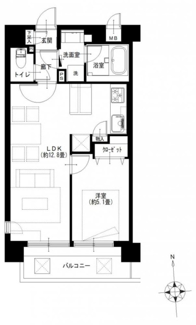 エクセルシオール新宿戸山　間取り図