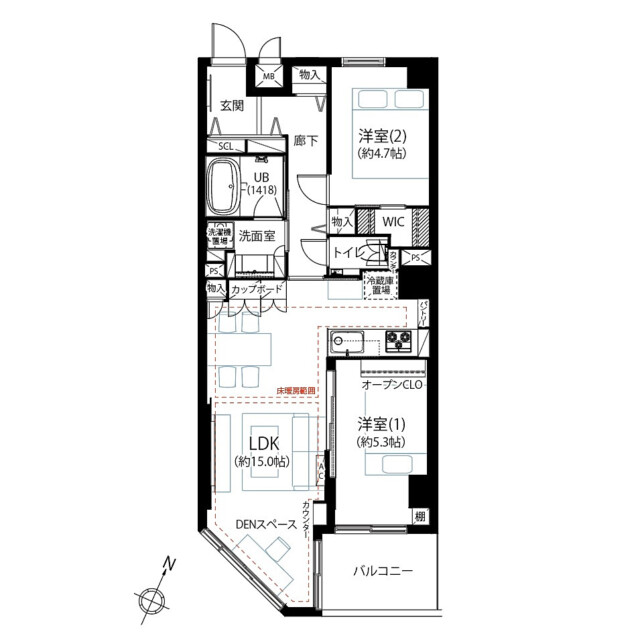 リシェ広尾　間取り図