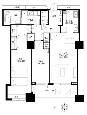 ラグナタワー　間取り図