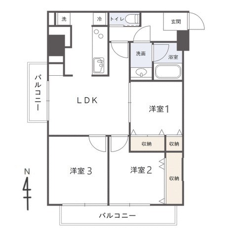 上北沢ハイネスコーポ　間取り図
