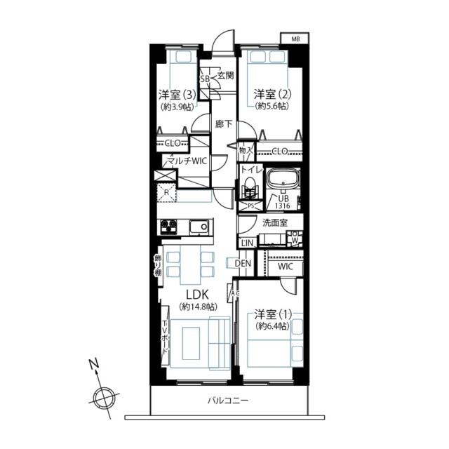 蒲田グリーンパーク　間取り図