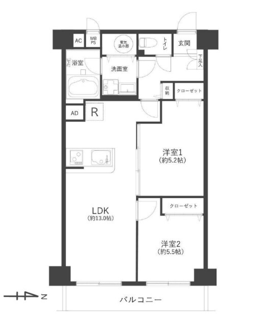 コートハウス東品川　間取り図