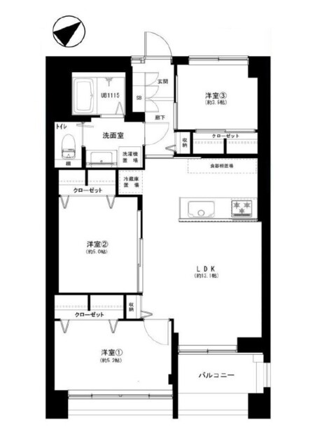 大森駅前住宅　間取り図