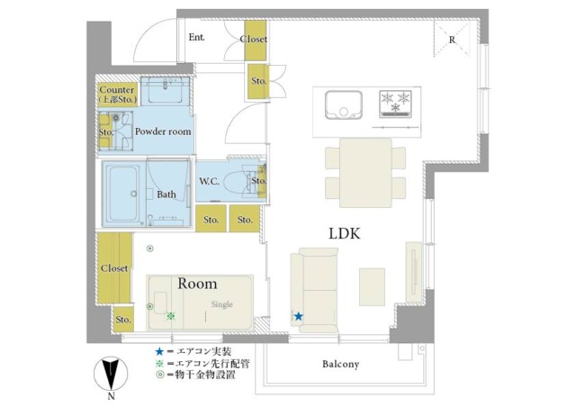 秀和第2高輪レジデンス　間取り図