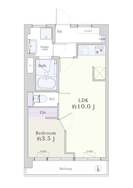 目白台コーポ　間取り図