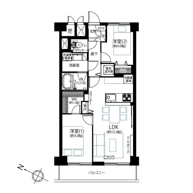 バロール代々木　間取り図