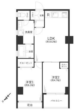 メゾンドール高田馬場　間取り図