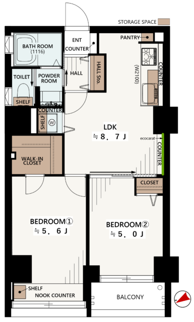 メゾンドール高田馬場　間取り図