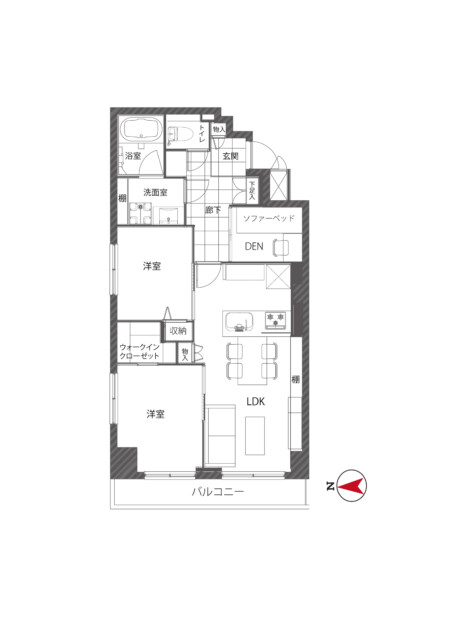 蔵前アムフラットⅡ　間取り図