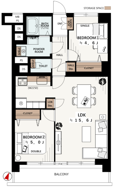 コープ第一駒場　間取り図