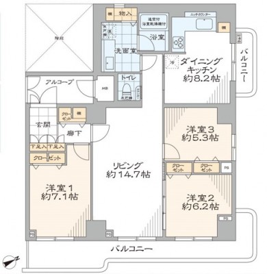 秀和四谷パークサイドレジデンス　間取り図