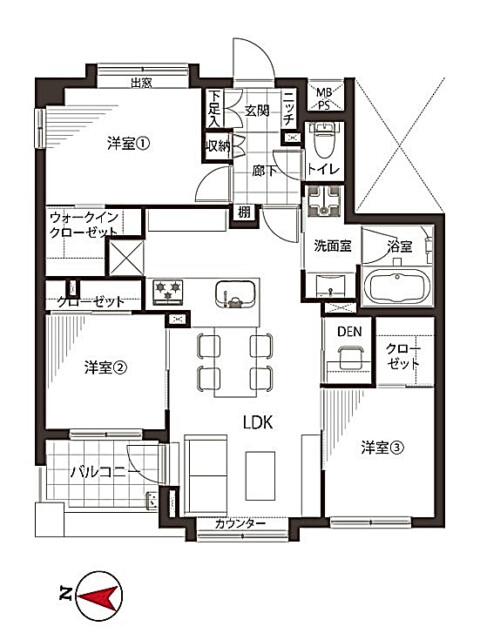 クリオ両国壱番館　間取り図