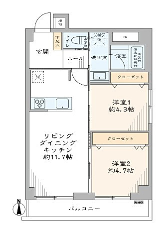 ゾンネンハイム牛込　間取り図
