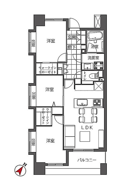 セザール小伝馬町　間取り図