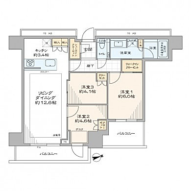 クラッシィタワー東中野　間取り図