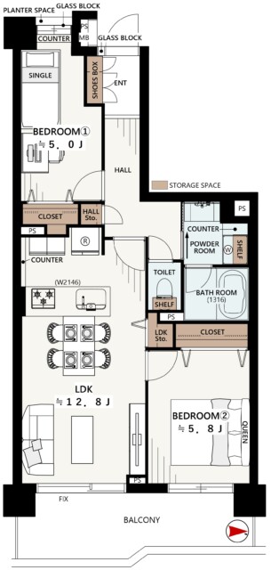 久我山南ハイム　間取り図