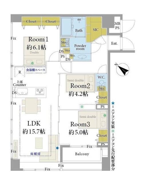 クラリティ・アスール　間取り図