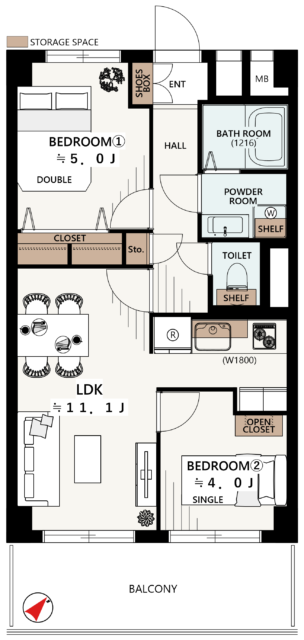 大森永谷マンション　間取り図
