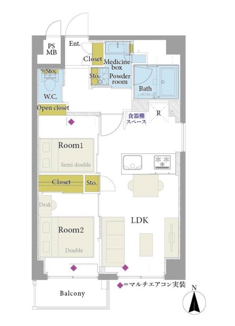 ルモン広尾　間取り図