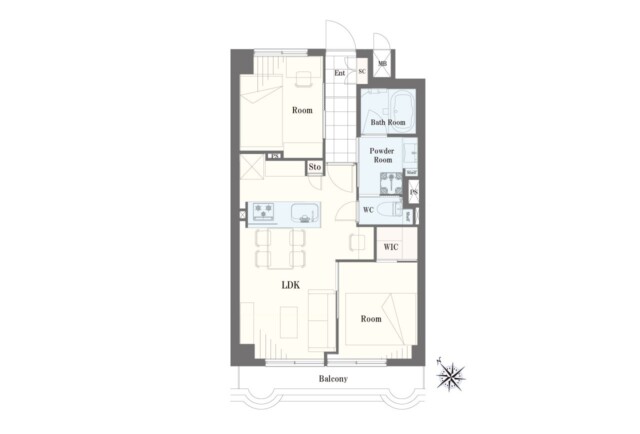 ライオンズマンション中目黒　間取り図