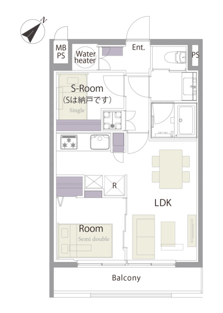 日本橋箱崎ハイツ　間取り図