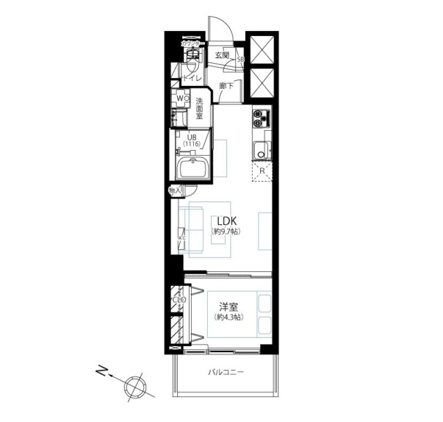 マンション雅叙苑　間取り図