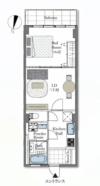 秀和都立大レジデンス　間取り図