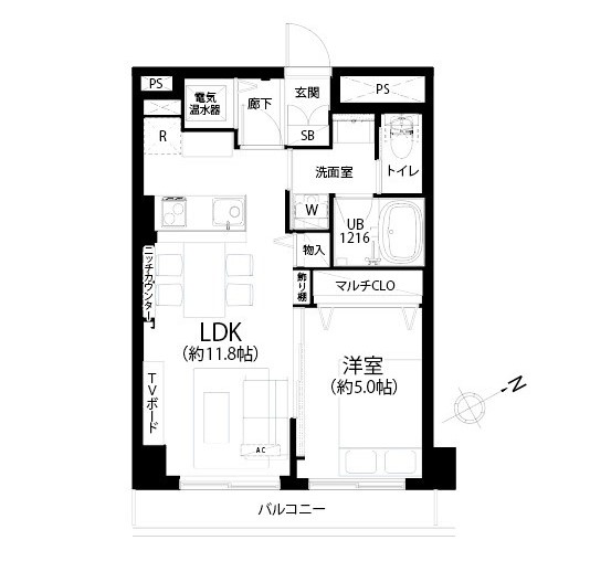 マンション五反田　間取り図