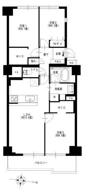 ファミール浜園　間取り図