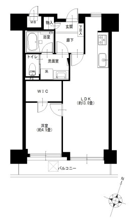 朝日広尾マンション　間取り図