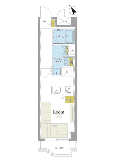 築地永谷コーポラス　間取り図